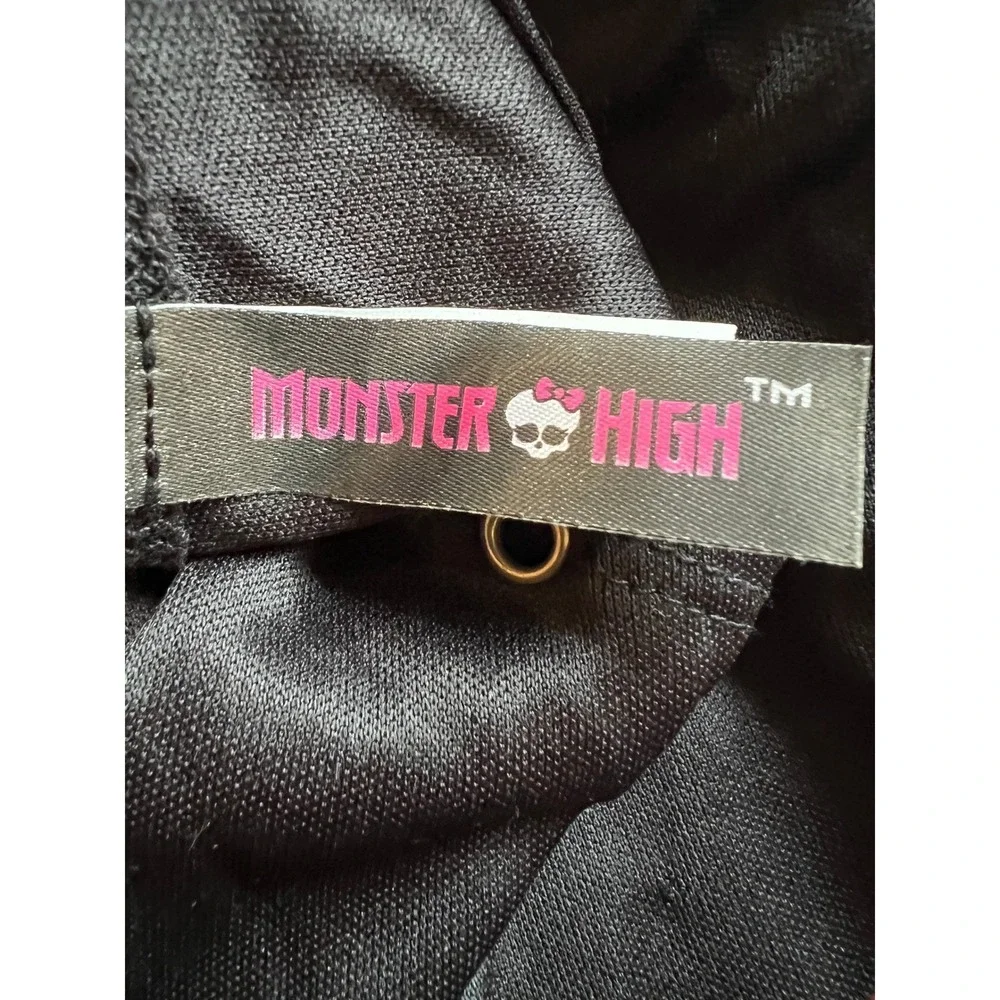 Monster High Halloween Costume Dress Kids Pink Black Skull Tulle Sequin M 8-10